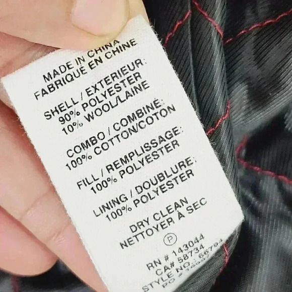NWT Avec Les Filles Shaket Plaid Wool Blend Quilted Button Women's Coat M 501 - Picture 9 of 10